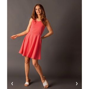 Agnes & Dora Fit & Flare Dress Coral